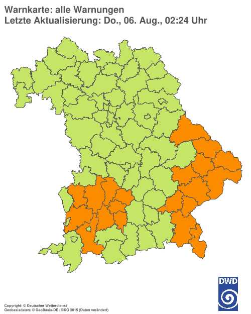 Aktuelle Wetterwarnungen für  Hannover
