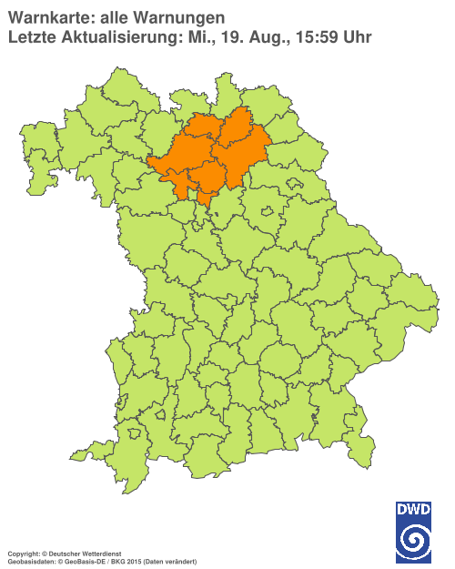 Aktuelle Wetterwarnungen für  Hannover