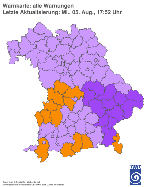 Aktuelle Wetterwarnungen für  Hannover