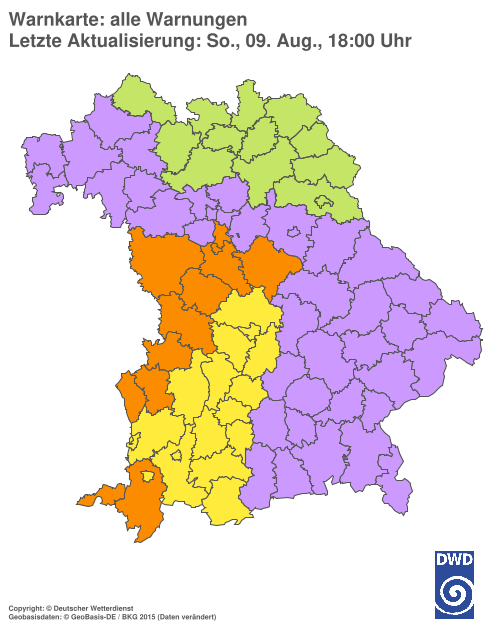Aktuelle Wetterwarnungen für  Hannover