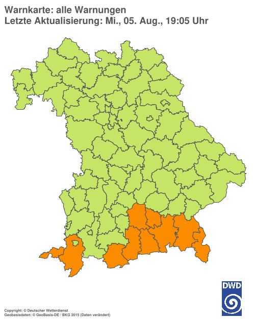 Aktuelle Wetterwarnungen für  Hannover