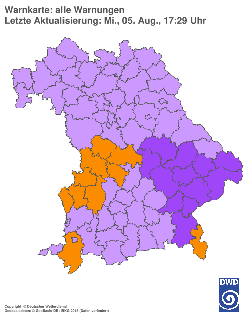 Aktuelle Wetterwarnungen für  Hannover
