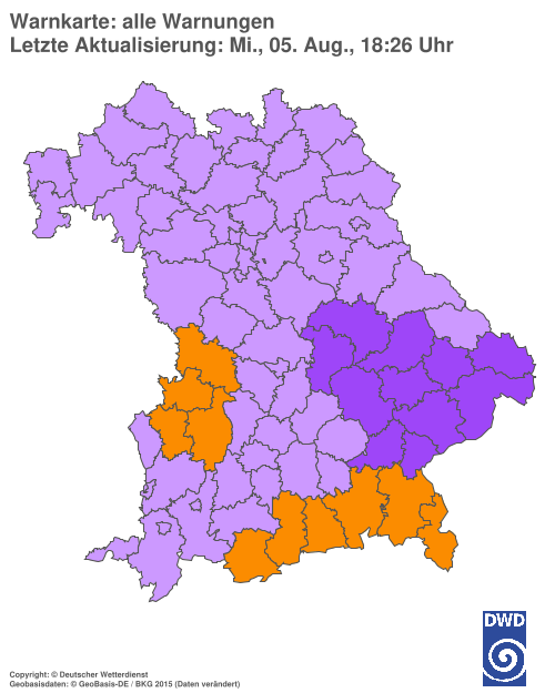 Aktuelle Wetterwarnungen für  Hannover