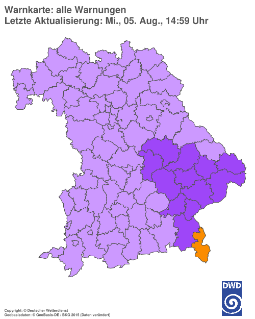 Aktuelle Wetterwarnungen für  Hannover