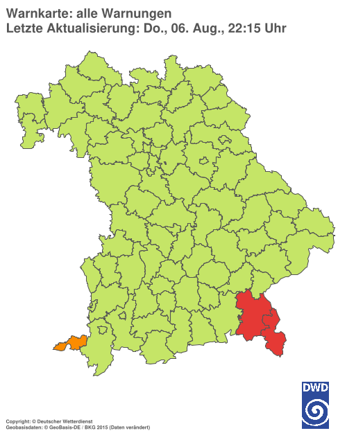 Aktuelle Wetterwarnungen für  Hannover