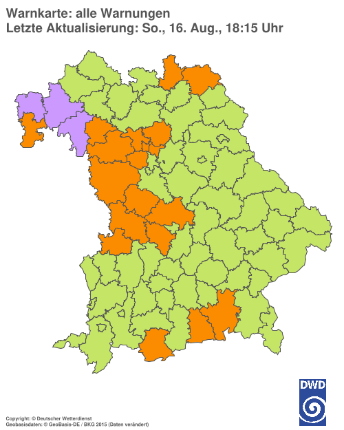 Aktuelle Wetterwarnungen für  Hannover