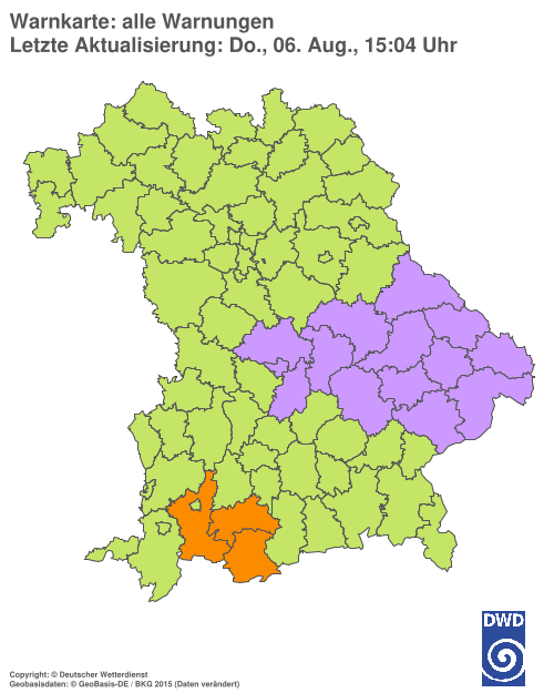 Aktuelle Wetterwarnungen für  Hannover