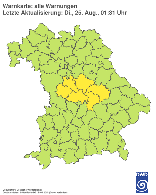 Aktuelle Wetterwarnungen für  Hannover