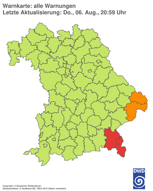 Aktuelle Wetterwarnungen für  Hannover