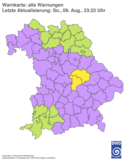 Aktuelle Wetterwarnungen für  Hannover