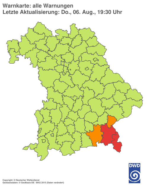 Aktuelle Wetterwarnungen für  Hannover