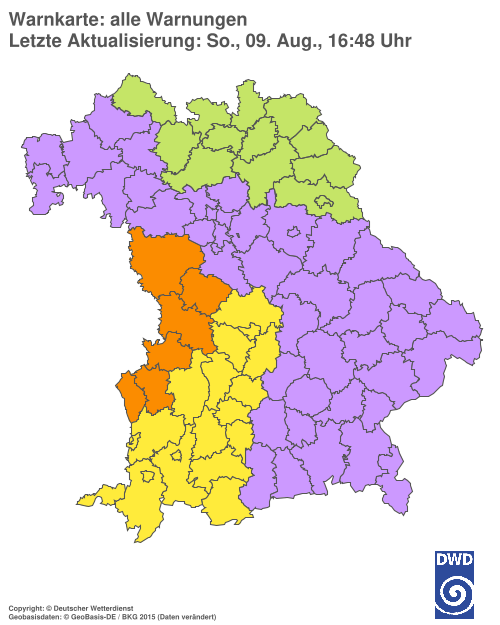 Aktuelle Wetterwarnungen für  Hannover