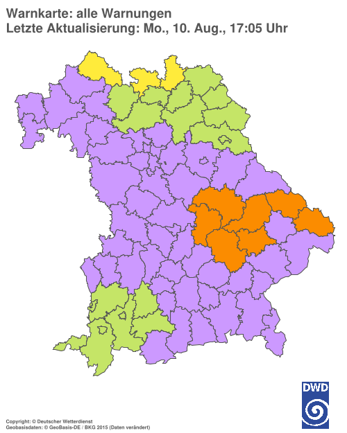 Aktuelle Wetterwarnungen für  Hannover