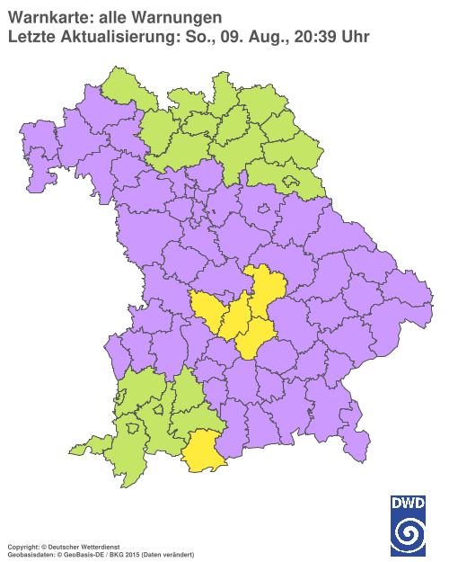 Aktuelle Wetterwarnungen für  Hannover