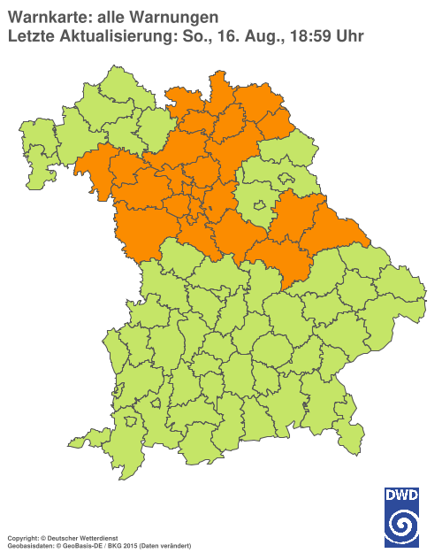 Aktuelle Wetterwarnungen für  Hannover
