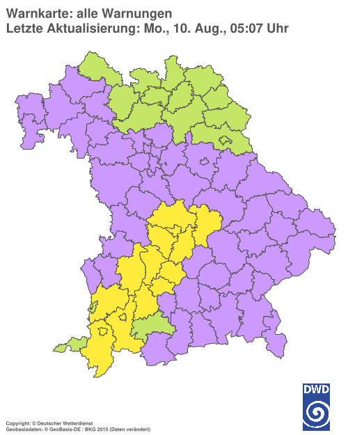 Aktuelle Wetterwarnungen für  Hannover