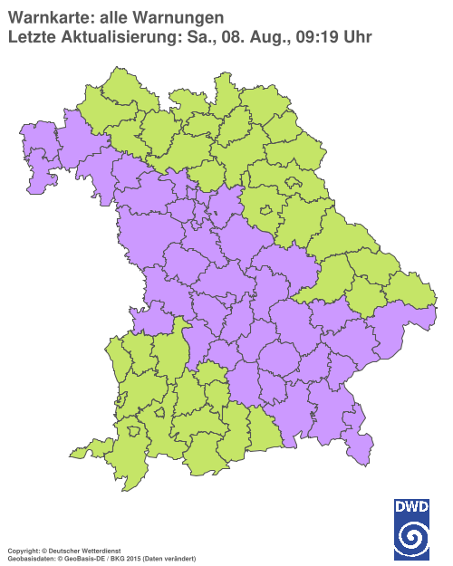 Aktuelle Wetterwarnungen für  Hannover