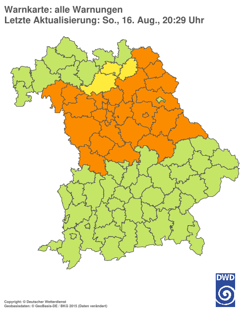 Aktuelle Wetterwarnungen für  Hannover