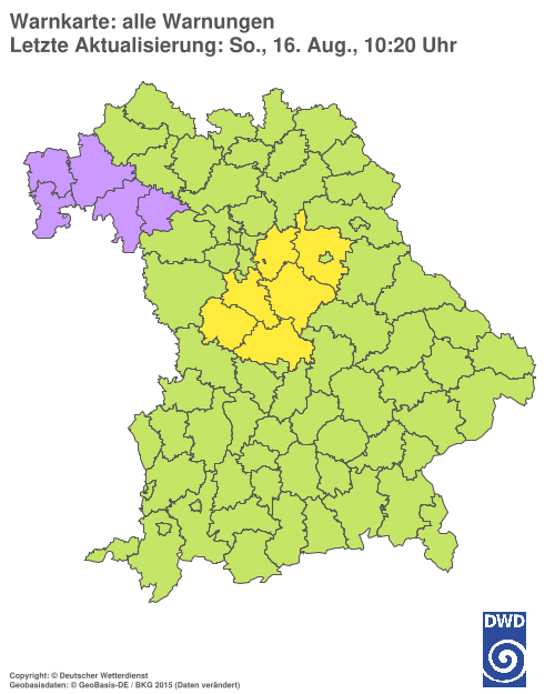 Aktuelle Wetterwarnungen für  Hannover