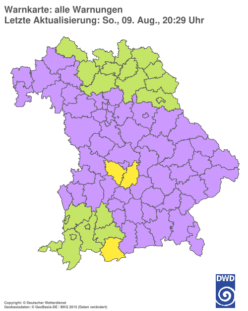 Aktuelle Wetterwarnungen für  Hannover