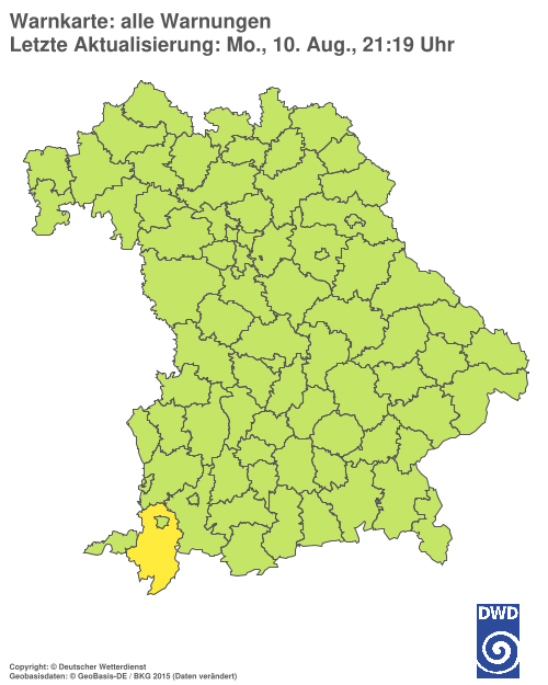 Aktuelle Wetterwarnungen für  Hannover
