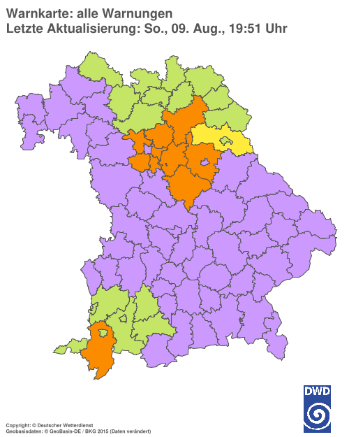 Aktuelle Wetterwarnungen für  Hannover