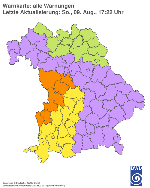 Aktuelle Wetterwarnungen für  Hannover