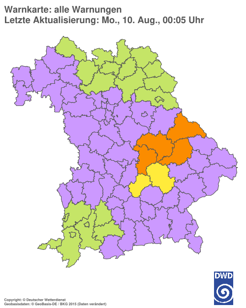 Aktuelle Wetterwarnungen für  Hannover