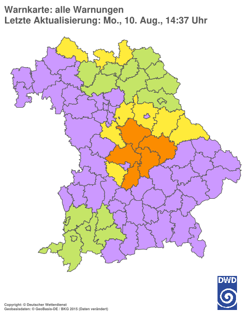 Aktuelle Wetterwarnungen für  Hannover