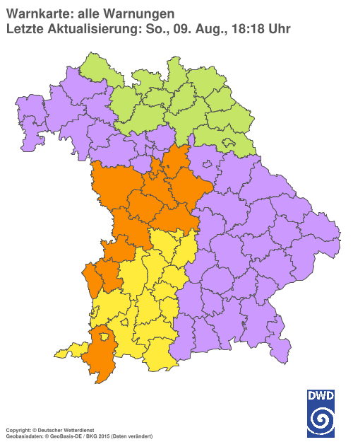 Aktuelle Wetterwarnungen für  Hannover