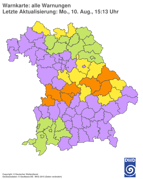 Aktuelle Wetterwarnungen für  Hannover