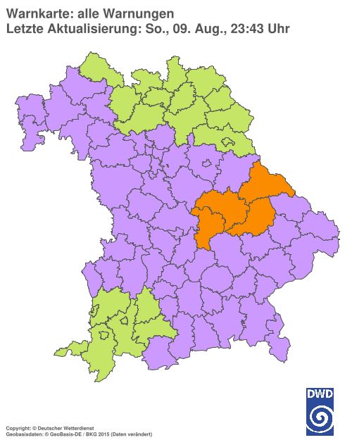 Aktuelle Wetterwarnungen für  Hannover