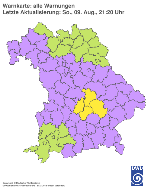 Aktuelle Wetterwarnungen für  Hannover