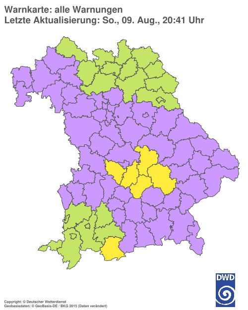 Aktuelle Wetterwarnungen für  Hannover