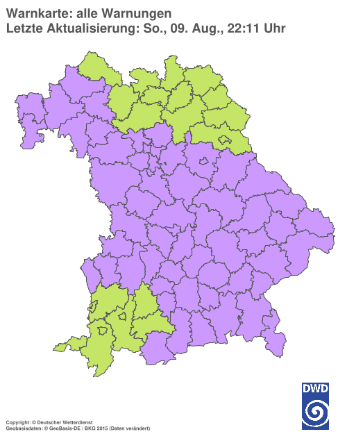 Aktuelle Wetterwarnungen für  Hannover