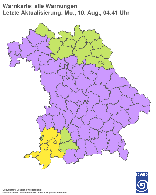 Aktuelle Wetterwarnungen für  Hannover