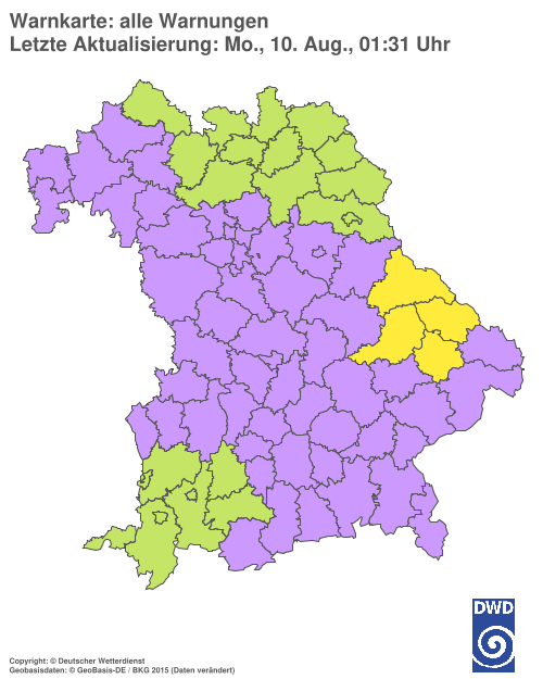 Aktuelle Wetterwarnungen für  Hannover