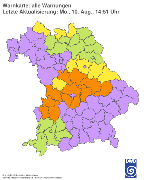Aktuelle Wetterwarnungen für  Hannover