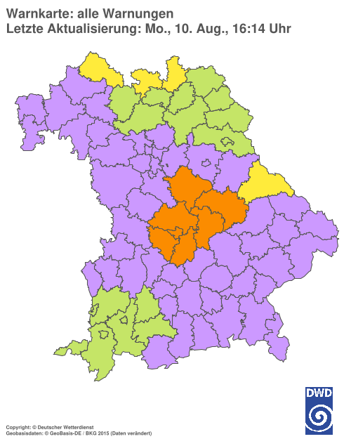 Aktuelle Wetterwarnungen für  Hannover