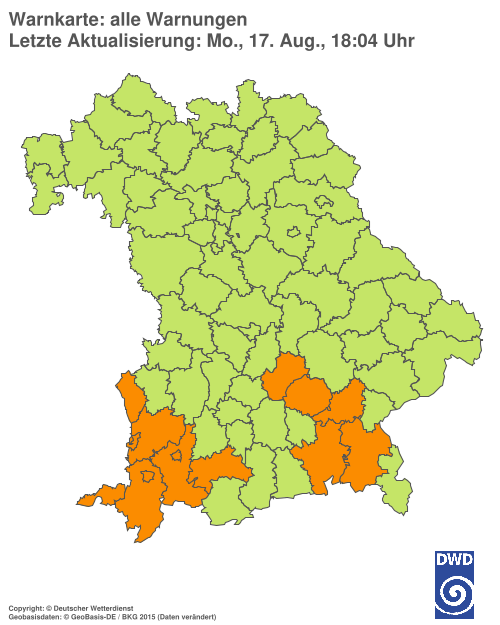 Aktuelle Wetterwarnungen für  Hannover
