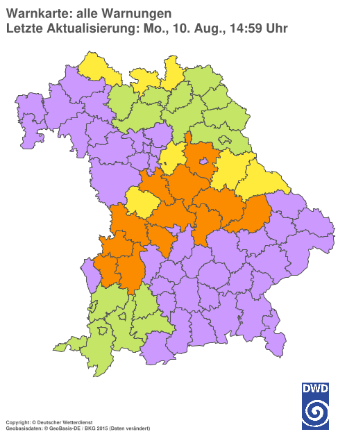 Aktuelle Wetterwarnungen für  Hannover