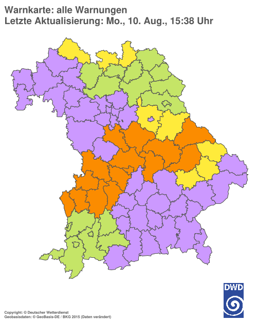 Aktuelle Wetterwarnungen für  Hannover