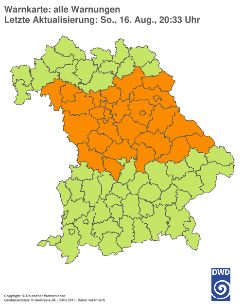 Aktuelle Wetterwarnungen für  Hannover