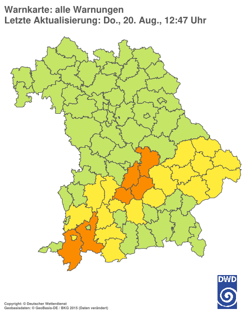 Aktuelle Wetterwarnungen für  Hannover