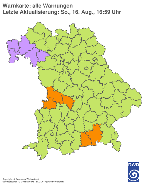Aktuelle Wetterwarnungen für  Hannover