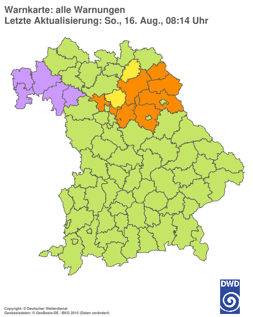 Aktuelle Wetterwarnungen für  Hannover