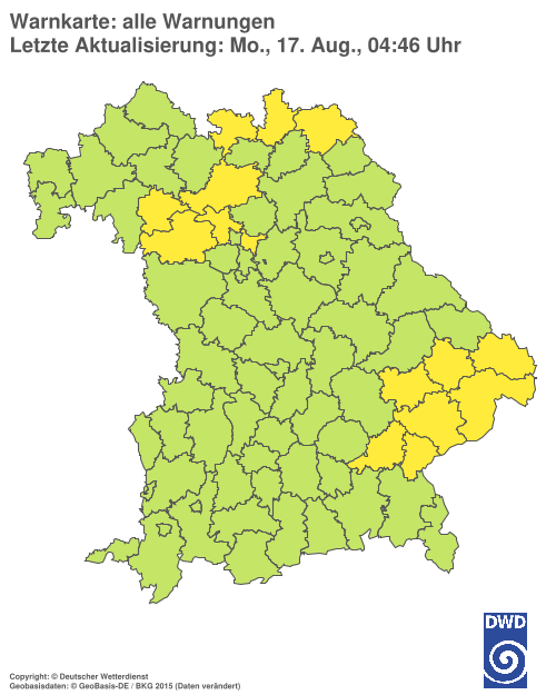 Aktuelle Wetterwarnungen für  Hannover