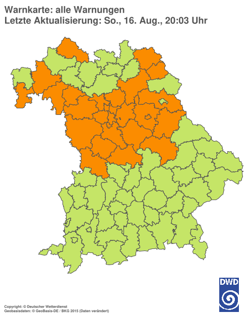 Aktuelle Wetterwarnungen für  Hannover