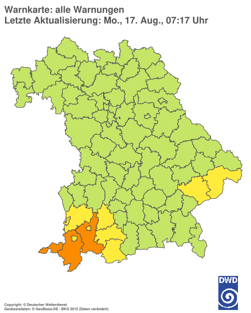 Aktuelle Wetterwarnungen für  Hannover