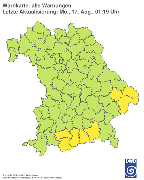 Aktuelle Wetterwarnungen für  Hannover